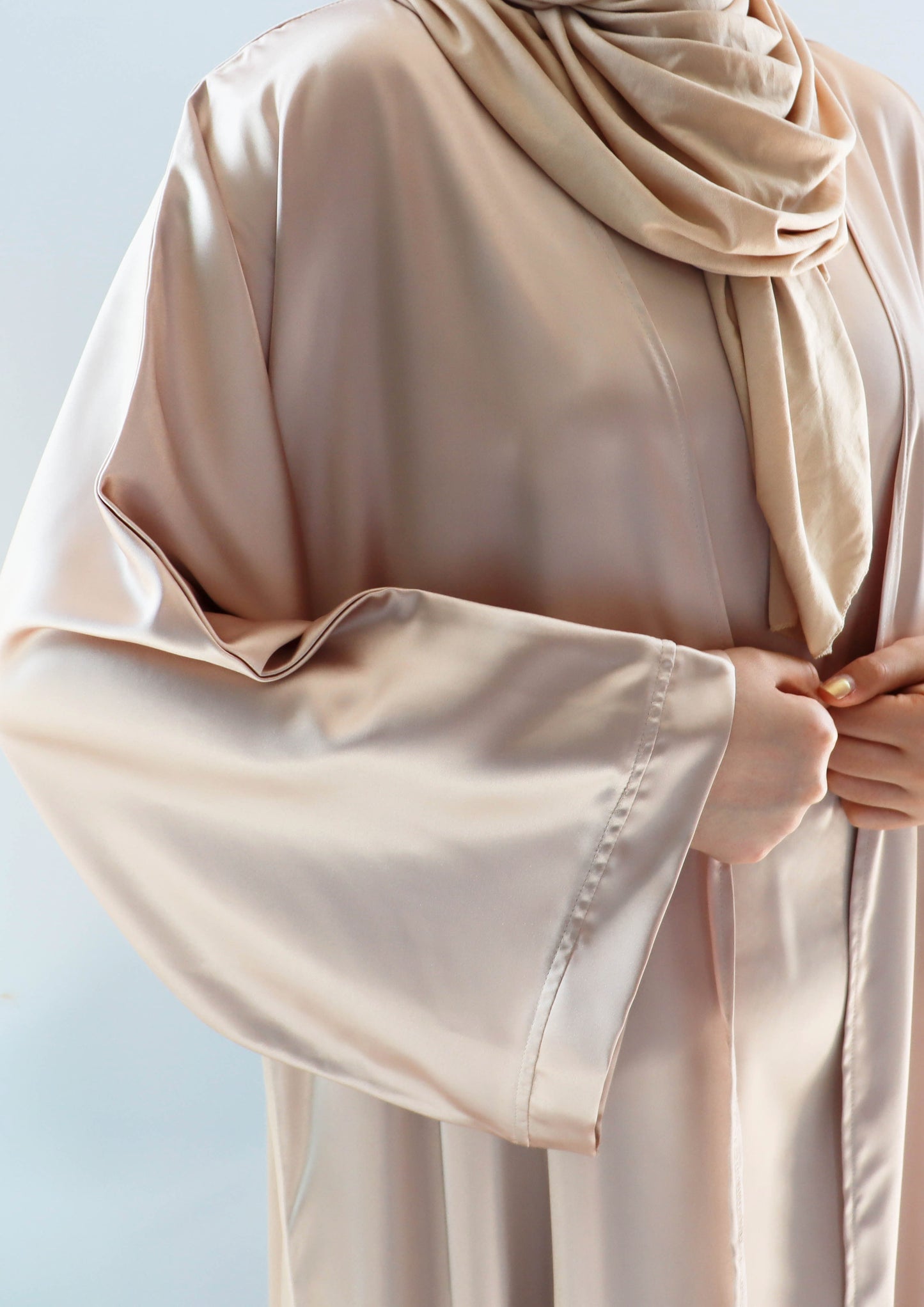 011 SATIN DIAMONDS OPEN ABAYA