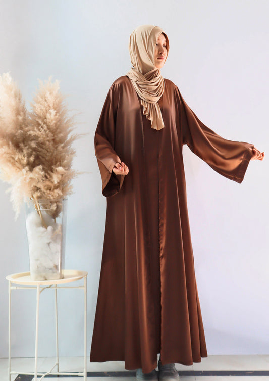 012 SATIN DIAMONDS OPEN ABAYA