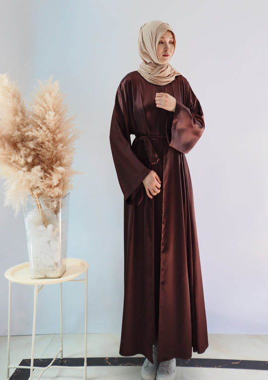 019 SATIN DIAMONDS OPEN ABAYA