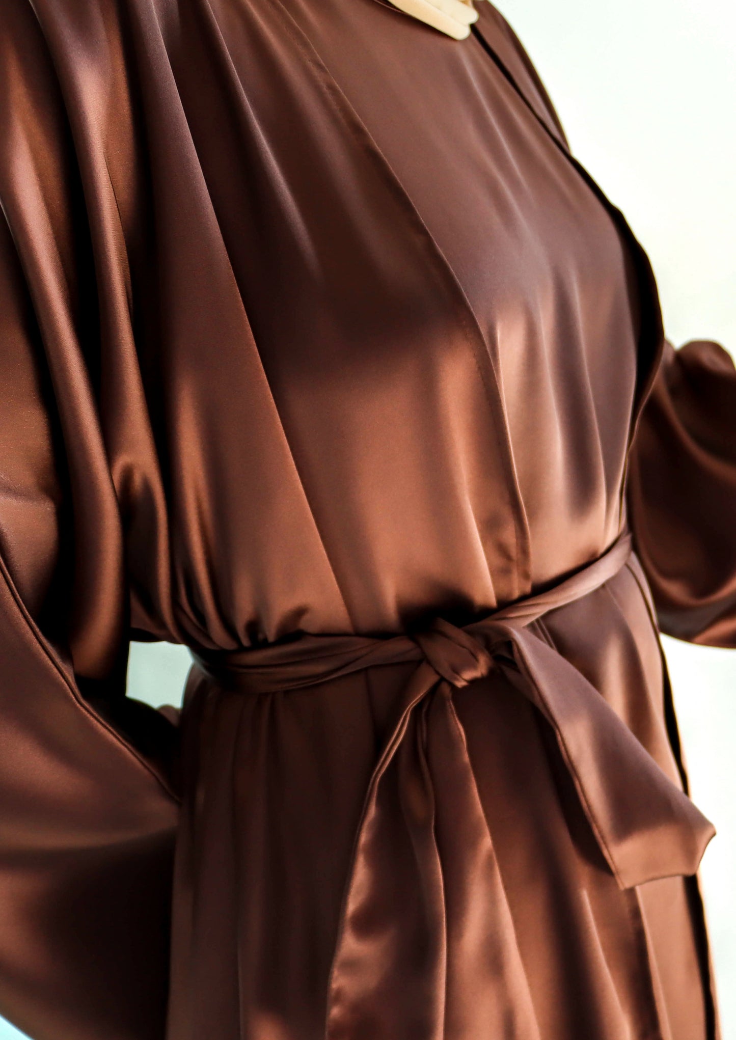 019 SATIN DIAMONDS OPEN ABAYA